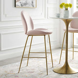 Lotus Beatle Gold Stool Velvet