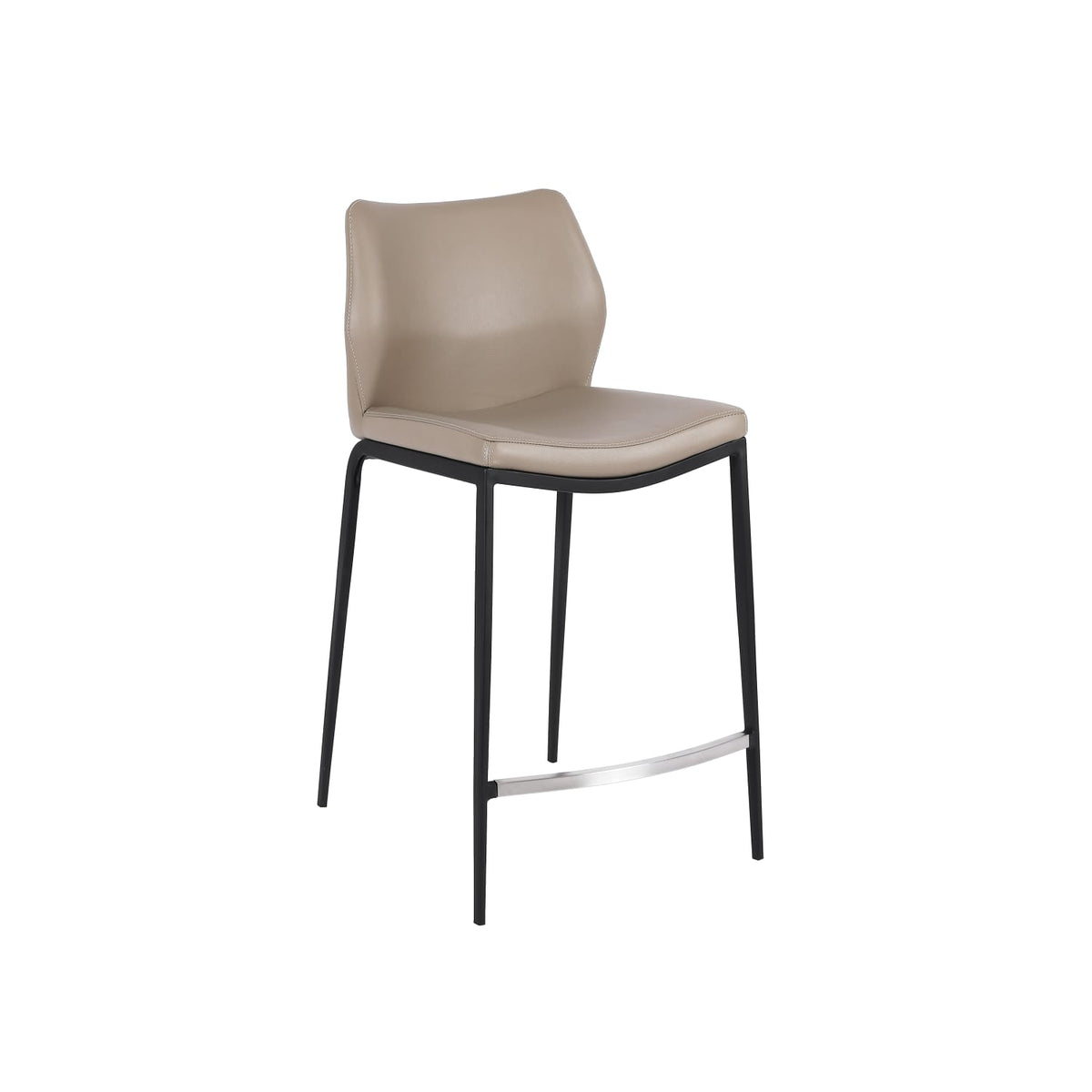 Modern Leather Curve Stool