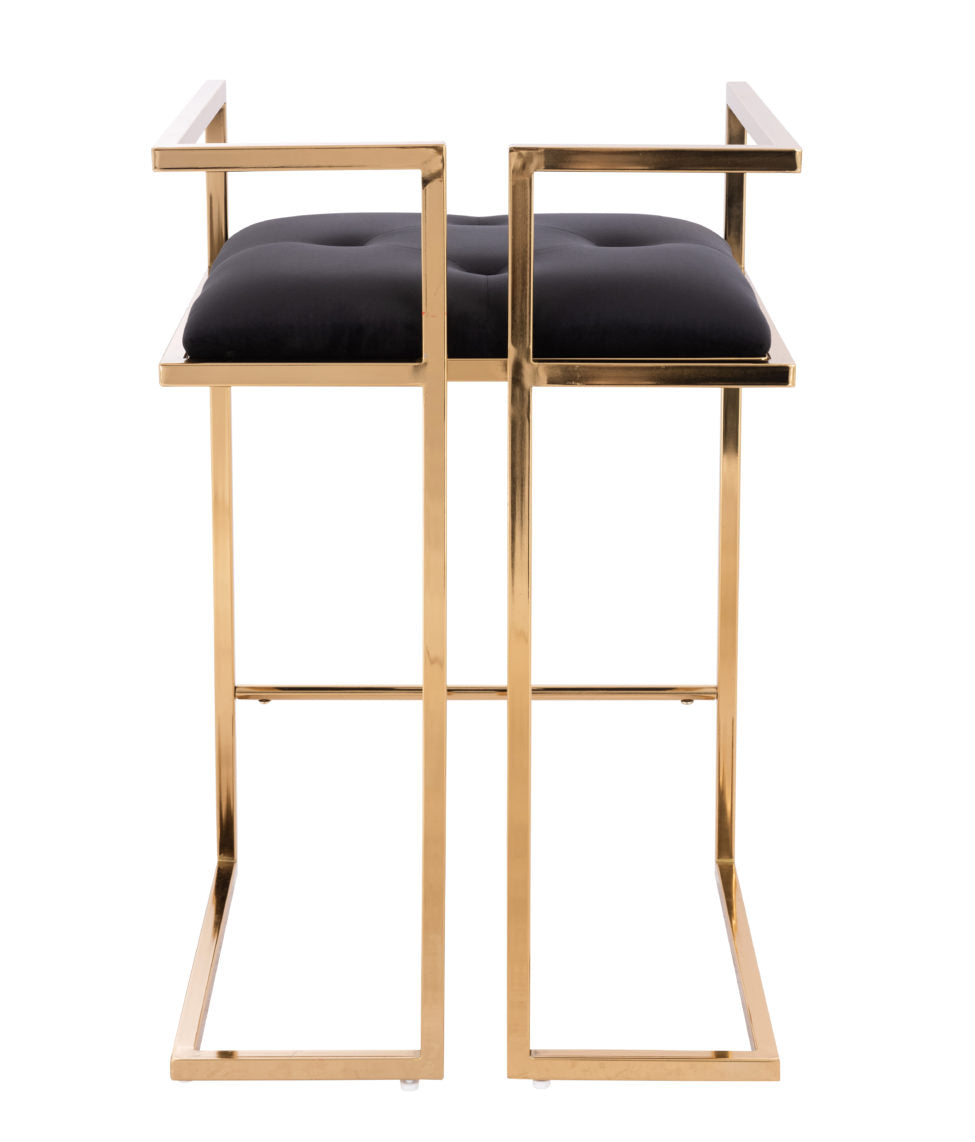 Harvey Velvet Stool ( Gold/Black)