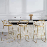 Kylie Stool ( Gold/white )