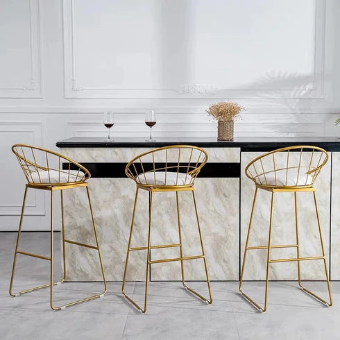 Kylie Stool ( Gold/white )