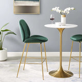 Lotus Beatle Gold Stool Velvet