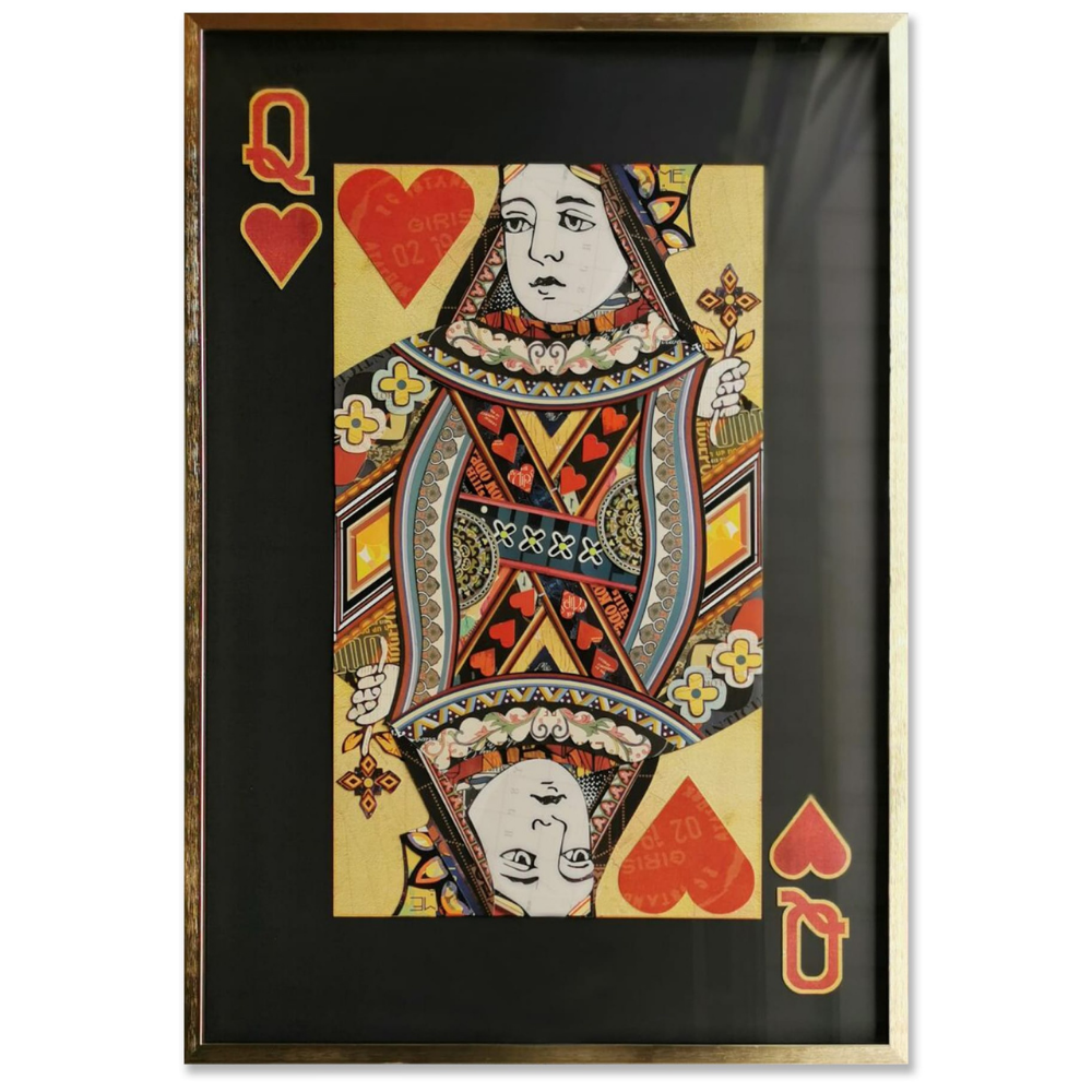 Playing Card Queen of Black Spade