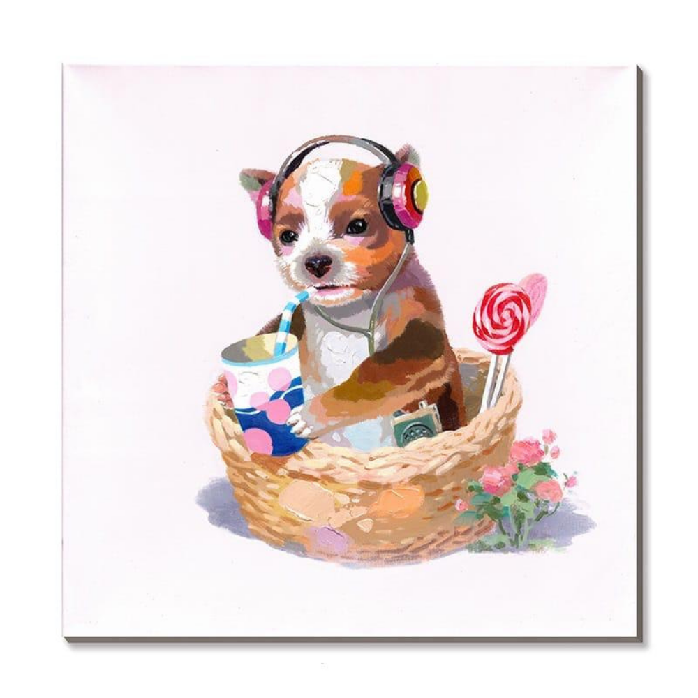 Relaxing Dog 50% Hand-painting