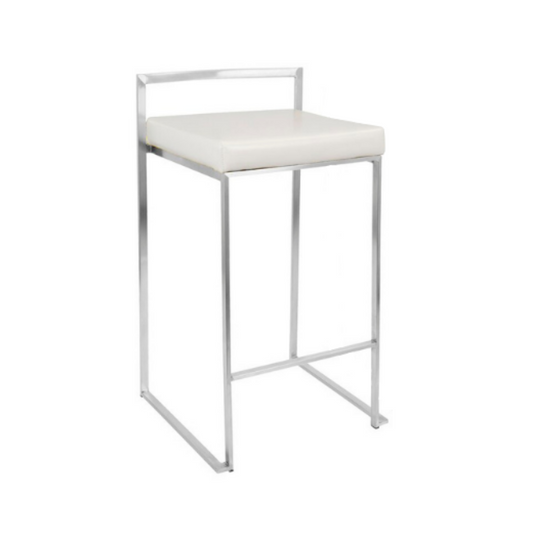 Salem Counter Stool (Chrome/White)