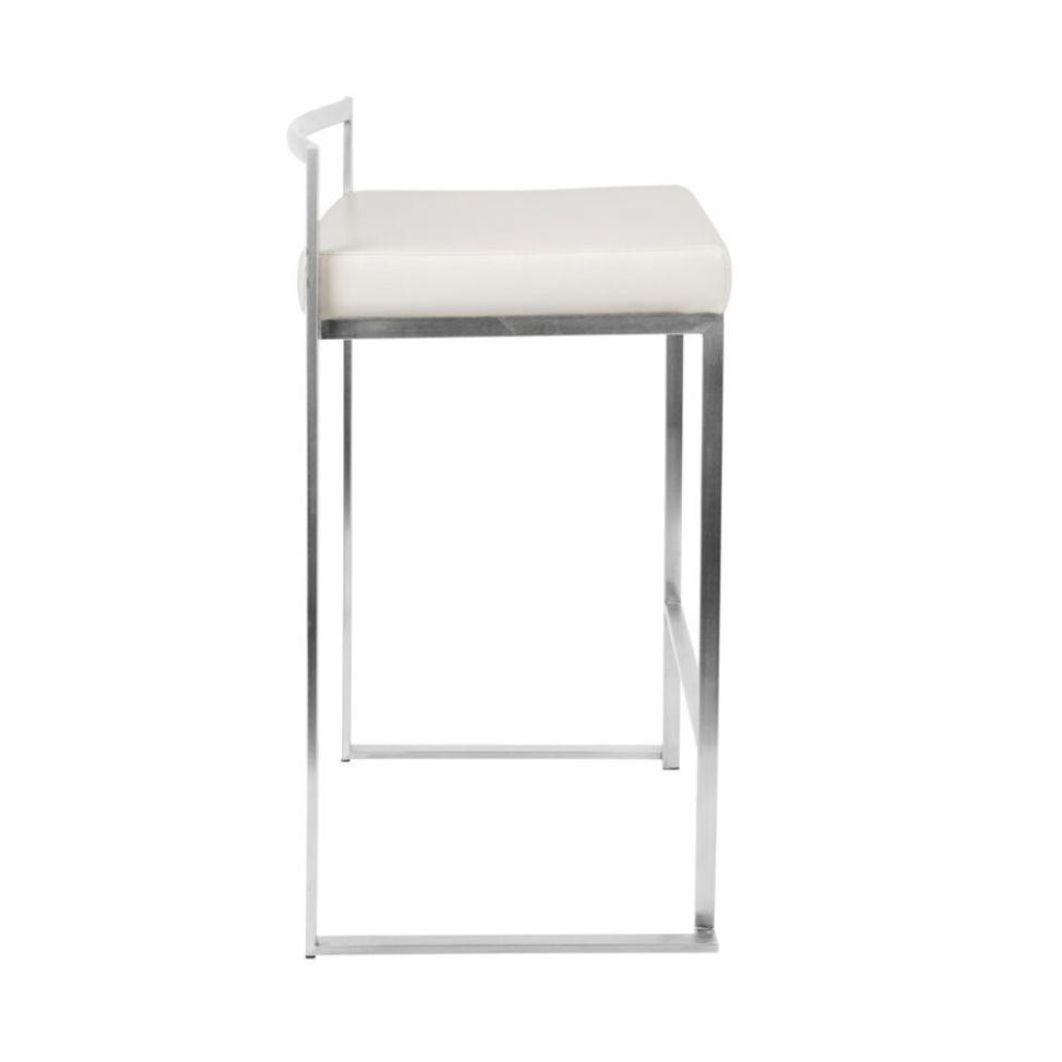 Salem Counter Stool (Chrome/White)