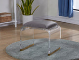 Acrylic Velvet Modern Ottoman