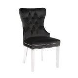 Wingback Chair (Diamond tufted back) (Stainless Steel Legs)