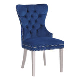 Wingback Chair (Diamond tufted back) (Stainless Steel Legs)