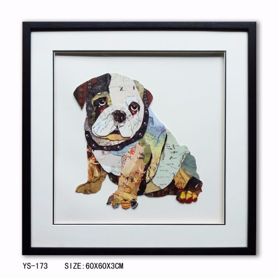 Dog Collage Art with Black PS Frame