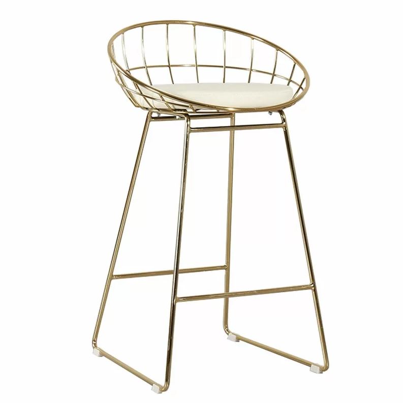 Kylie Stool ( Gold/white )